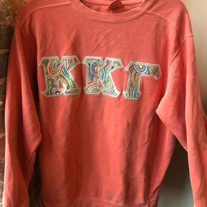 Comfort colors sorority letter sweatshirt - KKG